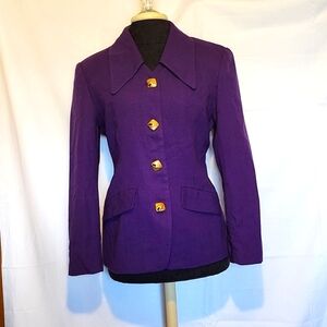 Vintage 90s Purple Wool Jacket